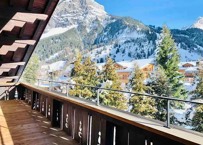 Unique Penthouse With Gallery And Mountain View * Kandersteg